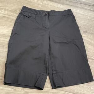 Talbots black bermuda shorts size 6